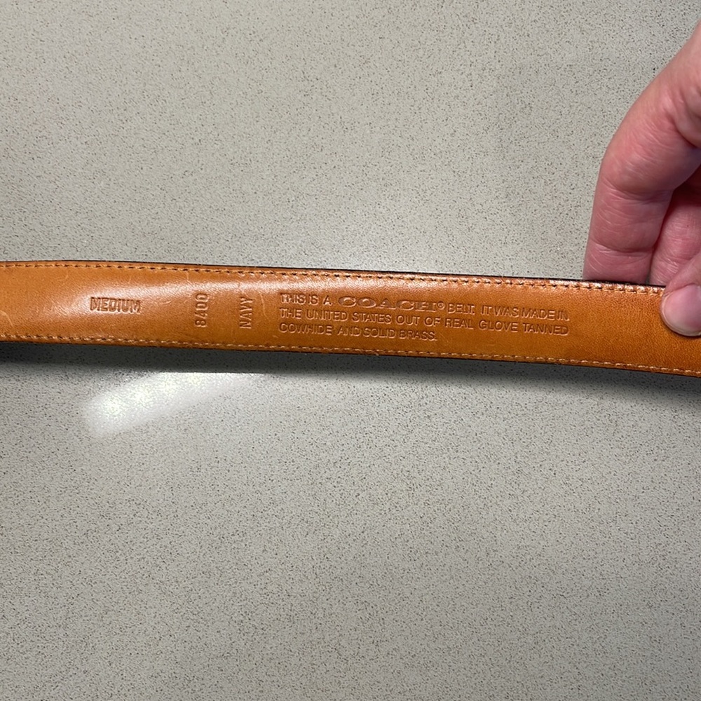 Vintage Coach Navy Belt - Picture 4 of 8